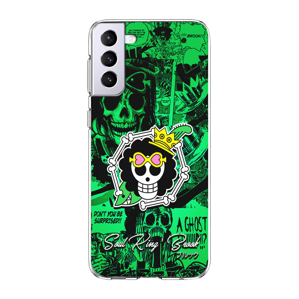 One Piece Brook Logo Comic Samsung Galaxy S24 Plus Case-Phone Case-Clear Soft Case-Altracase