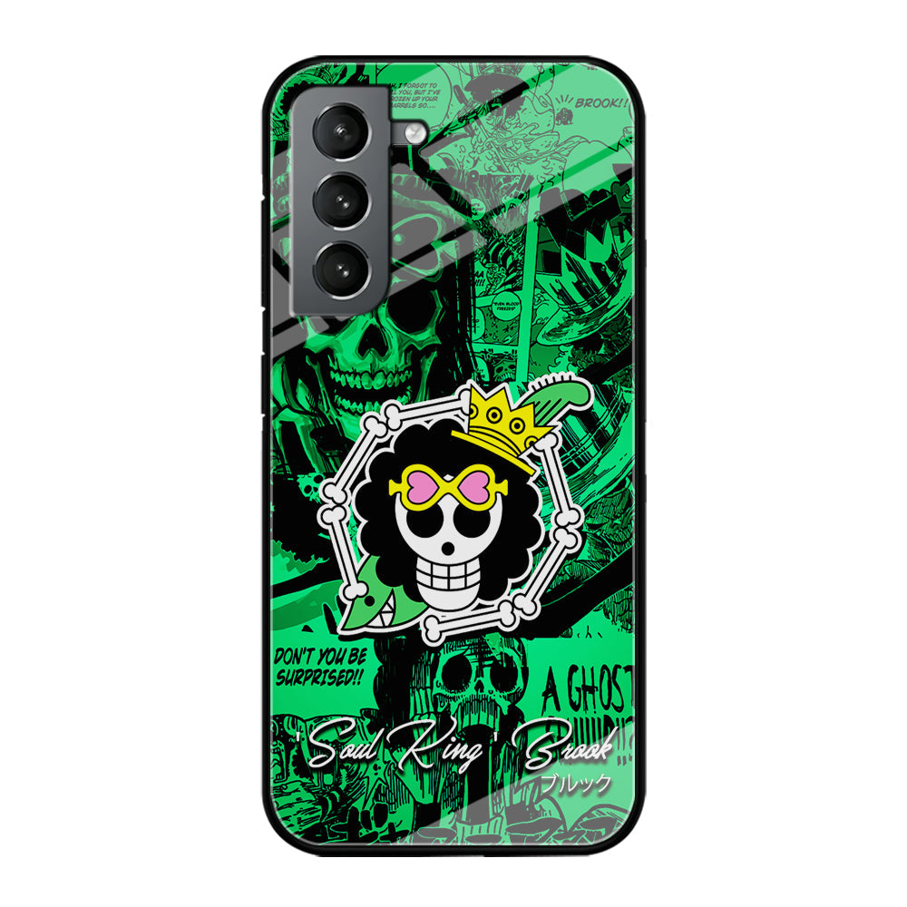 One Piece Brook Logo Comic Samsung Galaxy S24 Plus Case-Phone Case-Tempered Glass Case-Altracase