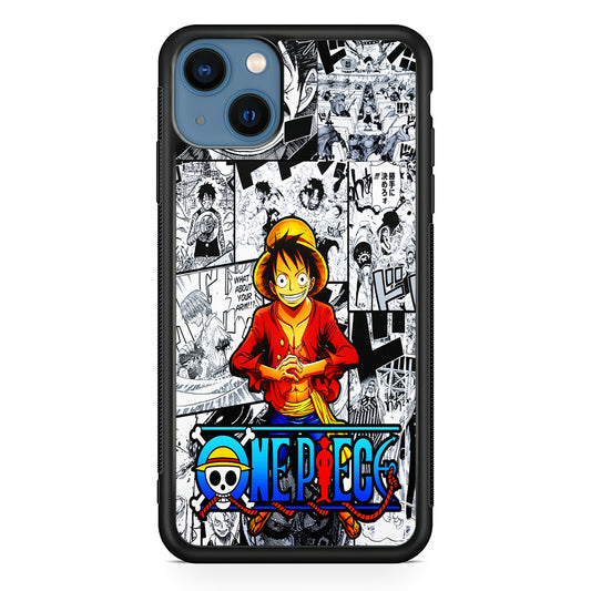 One Piece Luffy Comic iPhone 14 Plus Case