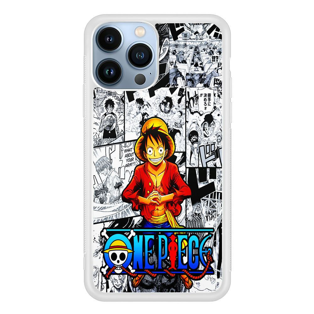 One Piece Luffy Comic iPhone 14 Pro Case