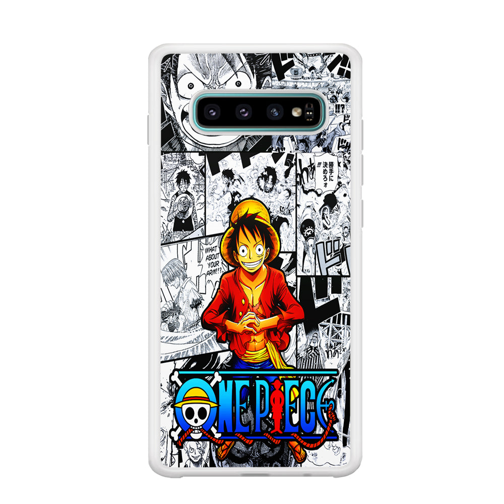 One Piece Luffy Comic Samsung Galaxy S10 Plus Case