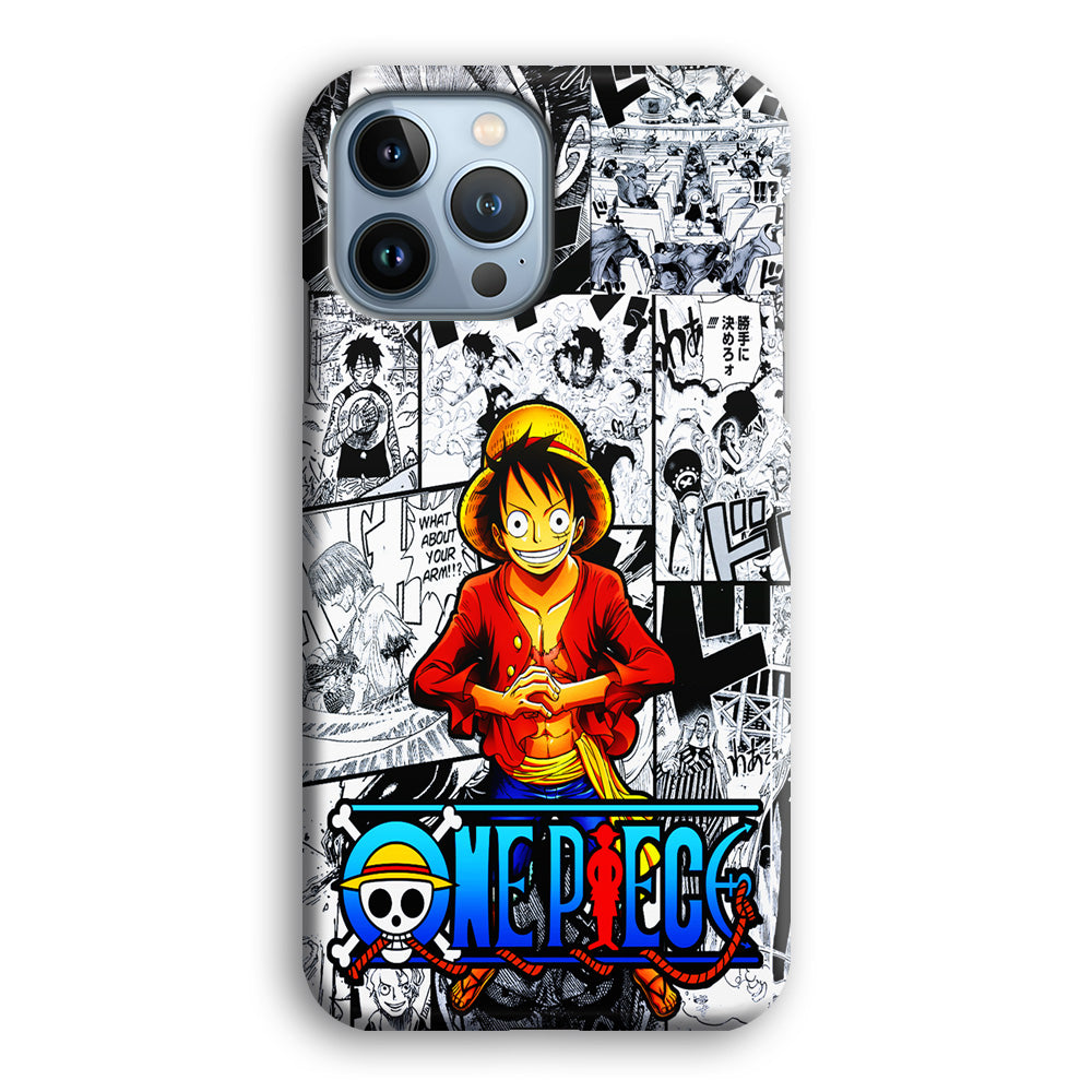 One Piece Luffy Comic iPhone 14 Pro Case