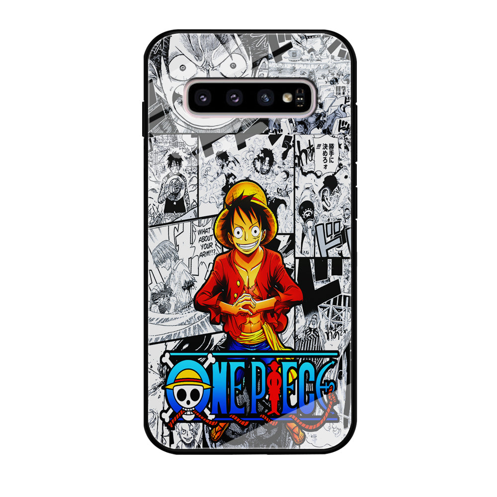 One Piece Luffy Comic Samsung Galaxy S10 Plus Case