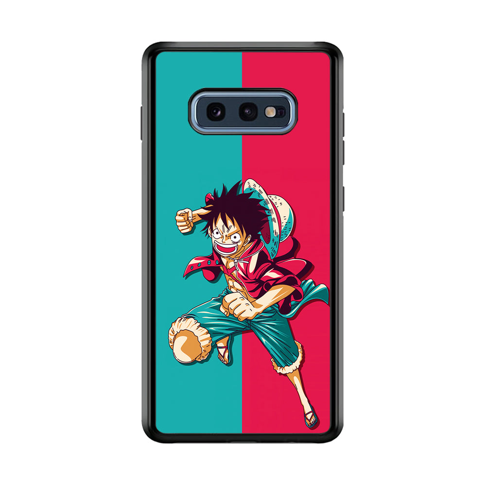 One Piece Luffy Red Blue Samsung Galaxy S10E Case