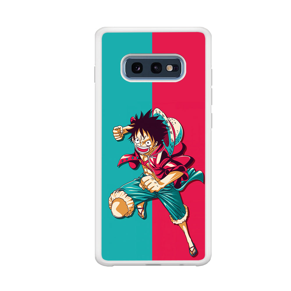 One Piece Luffy Red Blue Samsung Galaxy S10E Case