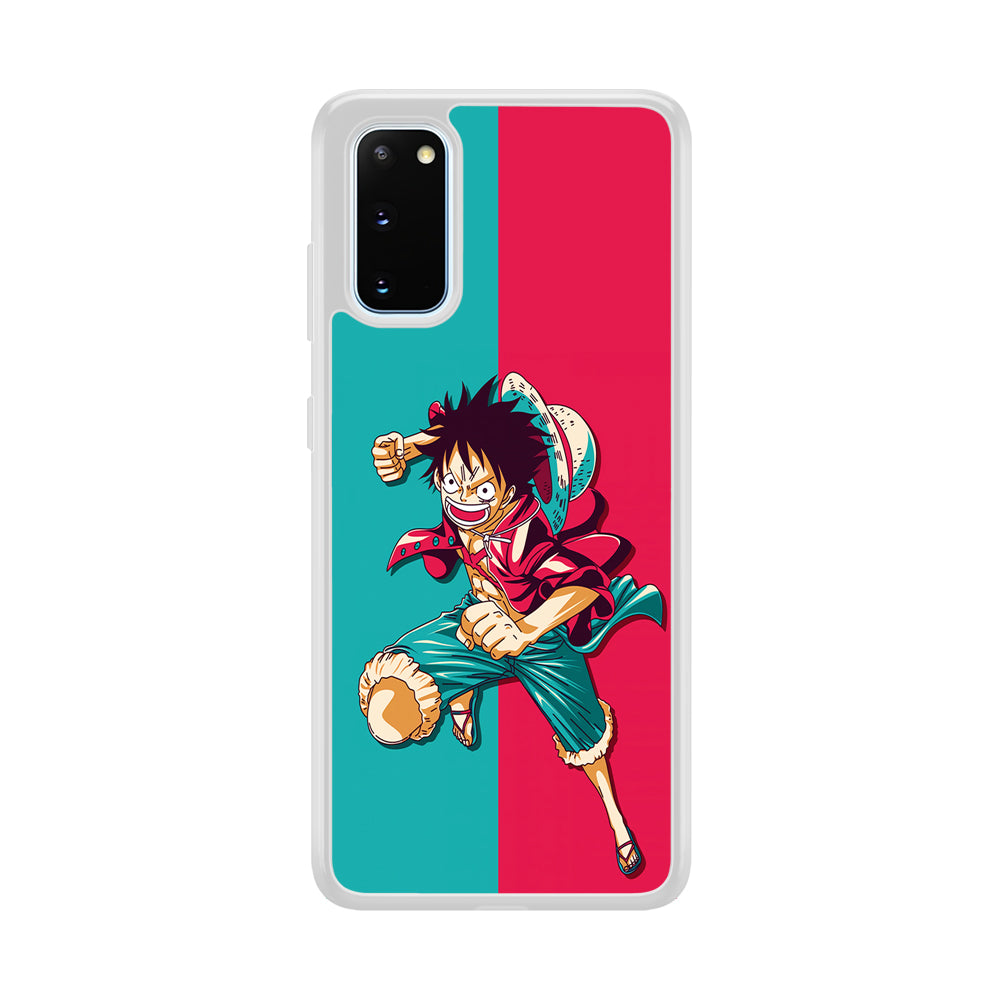 One Piece Luffy Red Blue Samsung Galaxy S20 Case