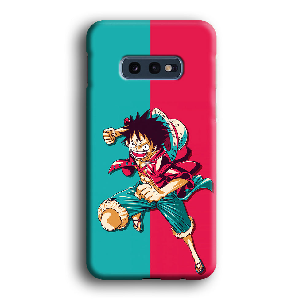 One Piece Luffy Red Blue Samsung Galaxy S10E Case