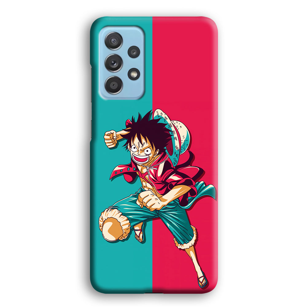 One Piece Luffy Red Blue Samsung Galaxy A52 Case