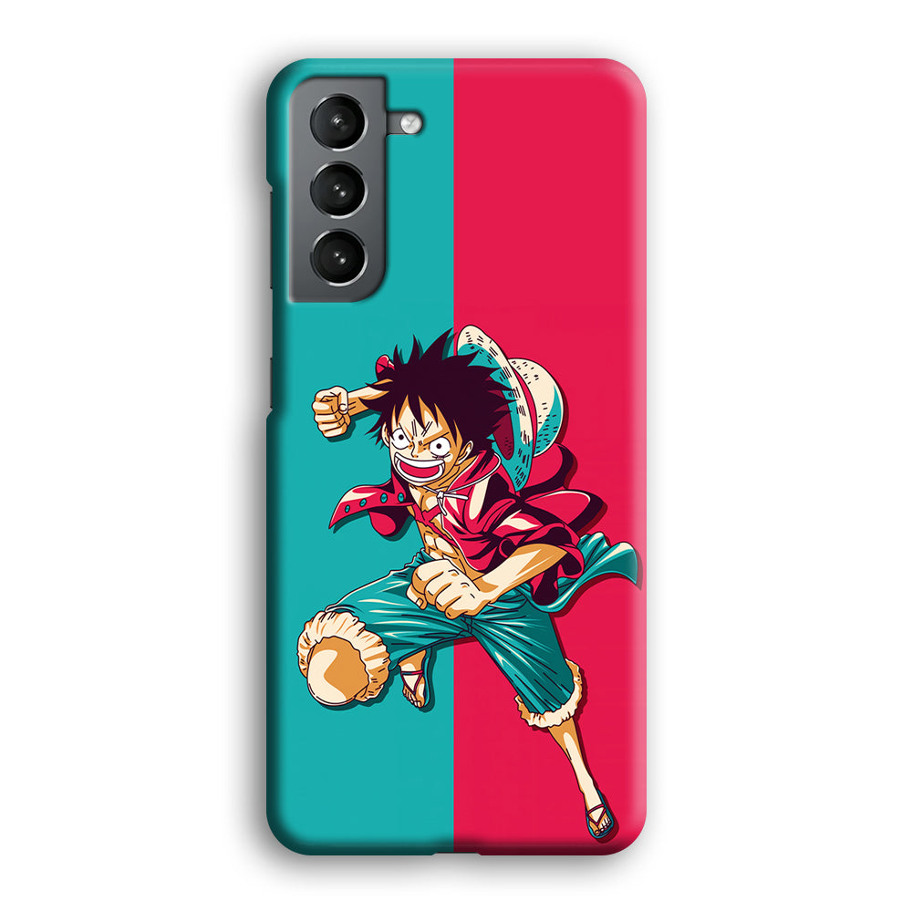 One Piece Luffy Red Blue Samsung Galaxy S24 Plus Case-Phone Case-3D Case-Altracase