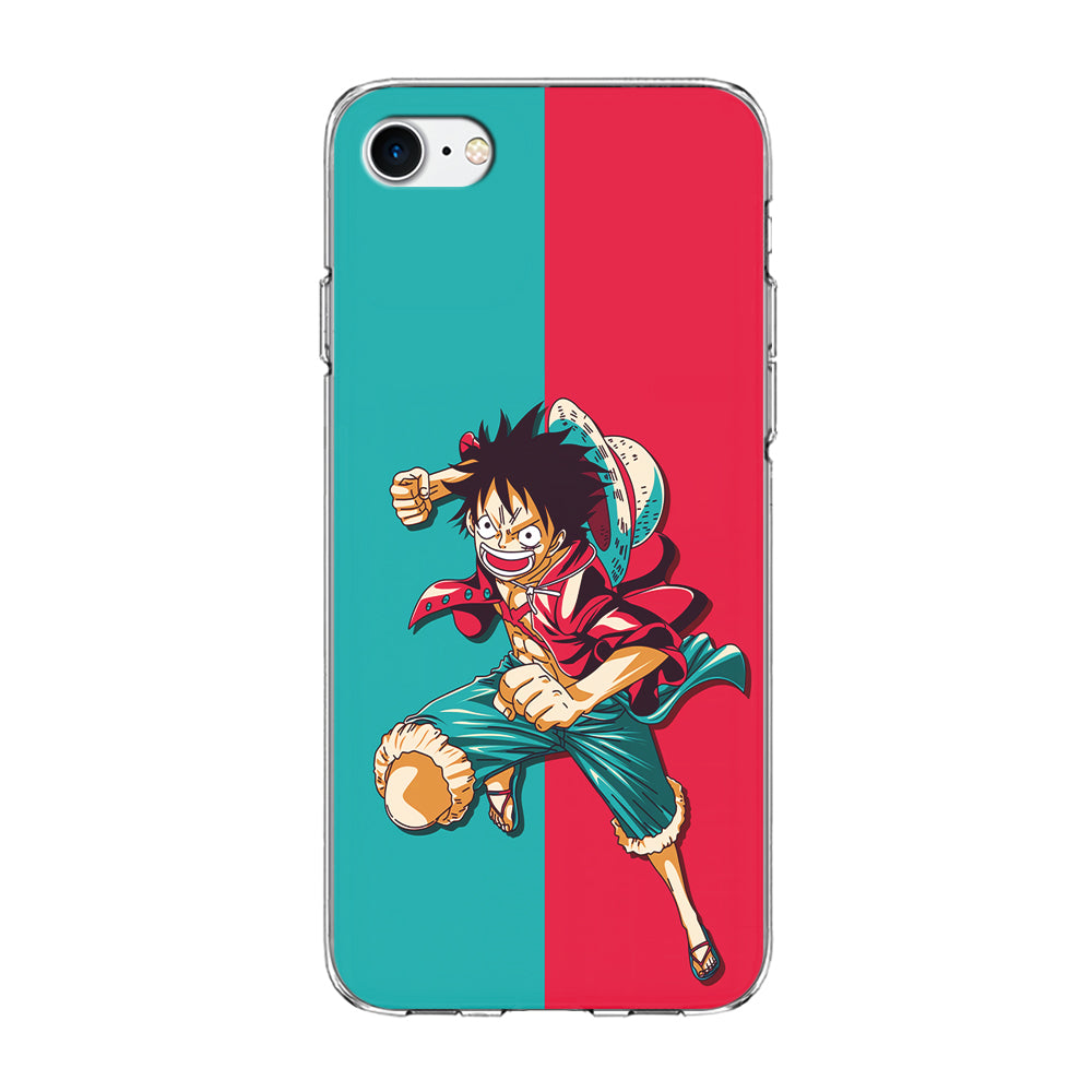 One Piece Luffy Red Blue iPhone 8 Case