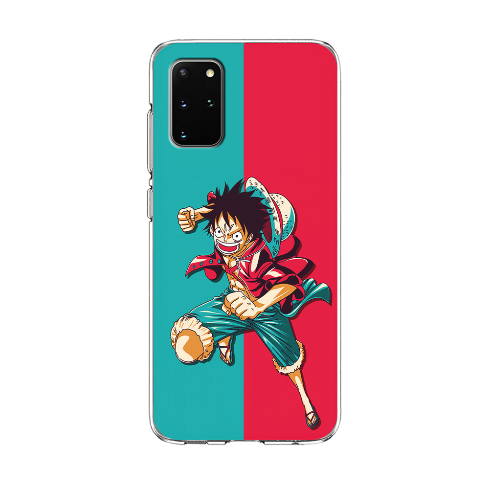 One Piece Luffy Red Blue Samsung Galaxy S20 Plus Case