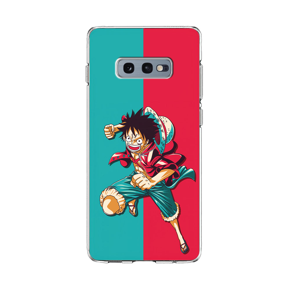 One Piece Luffy Red Blue Samsung Galaxy S10E Case