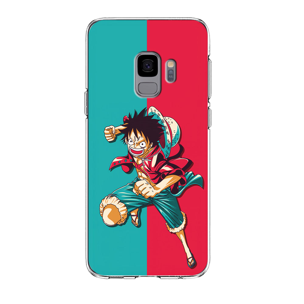 One Piece Luffy Red Blue Samsung Galaxy S9 Case