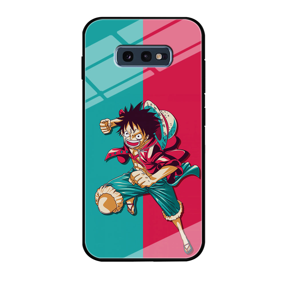 One Piece Luffy Red Blue Samsung Galaxy S10E Case