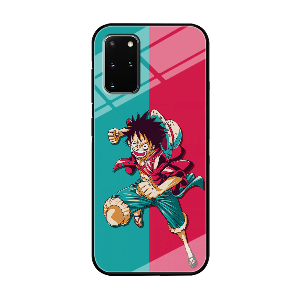 One Piece Luffy Red Blue Samsung Galaxy S20 Plus Case