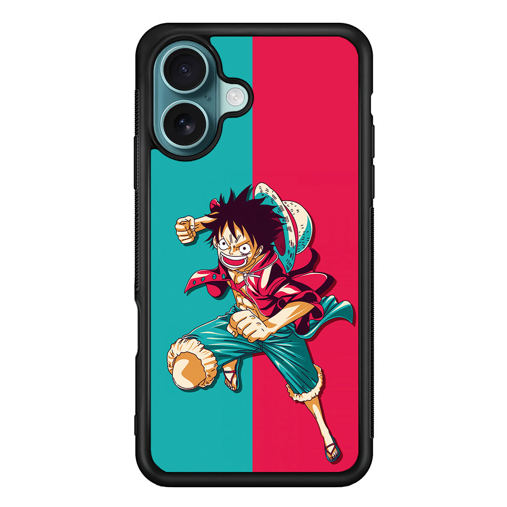 One Piece Luffy Red Blue iPhone 16 Plus Case - Altracase