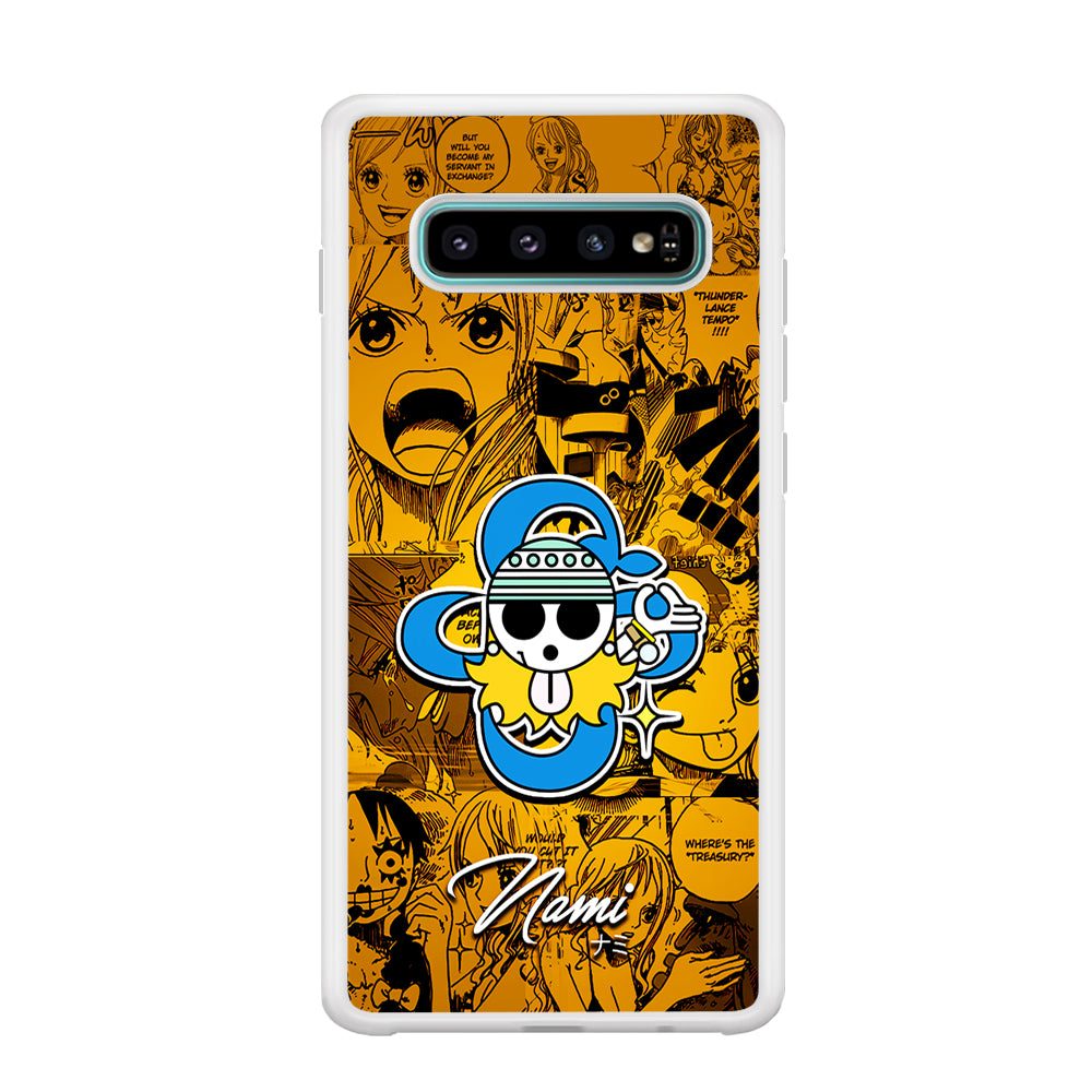 One Piece Nami Logo Comic Samsung Galaxy S10 Plus Case