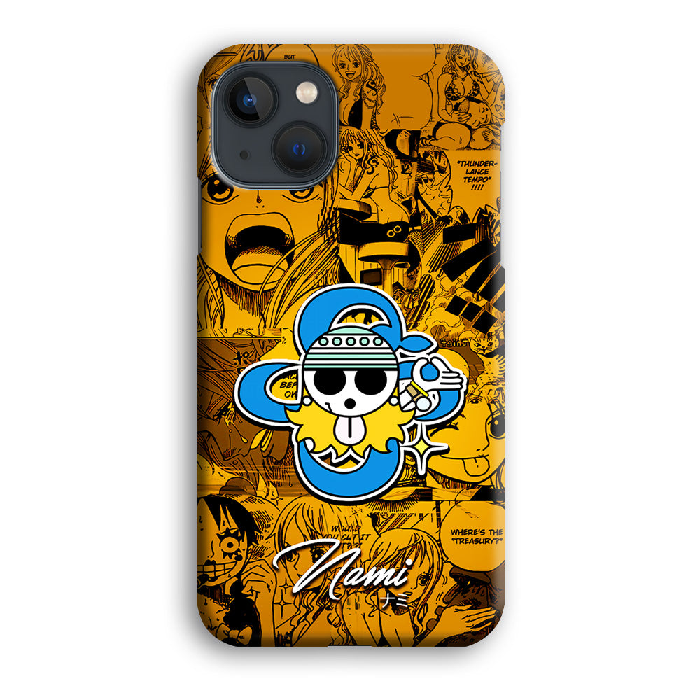 One Piece Nami Logo Comic iPhone 14 Plus Case