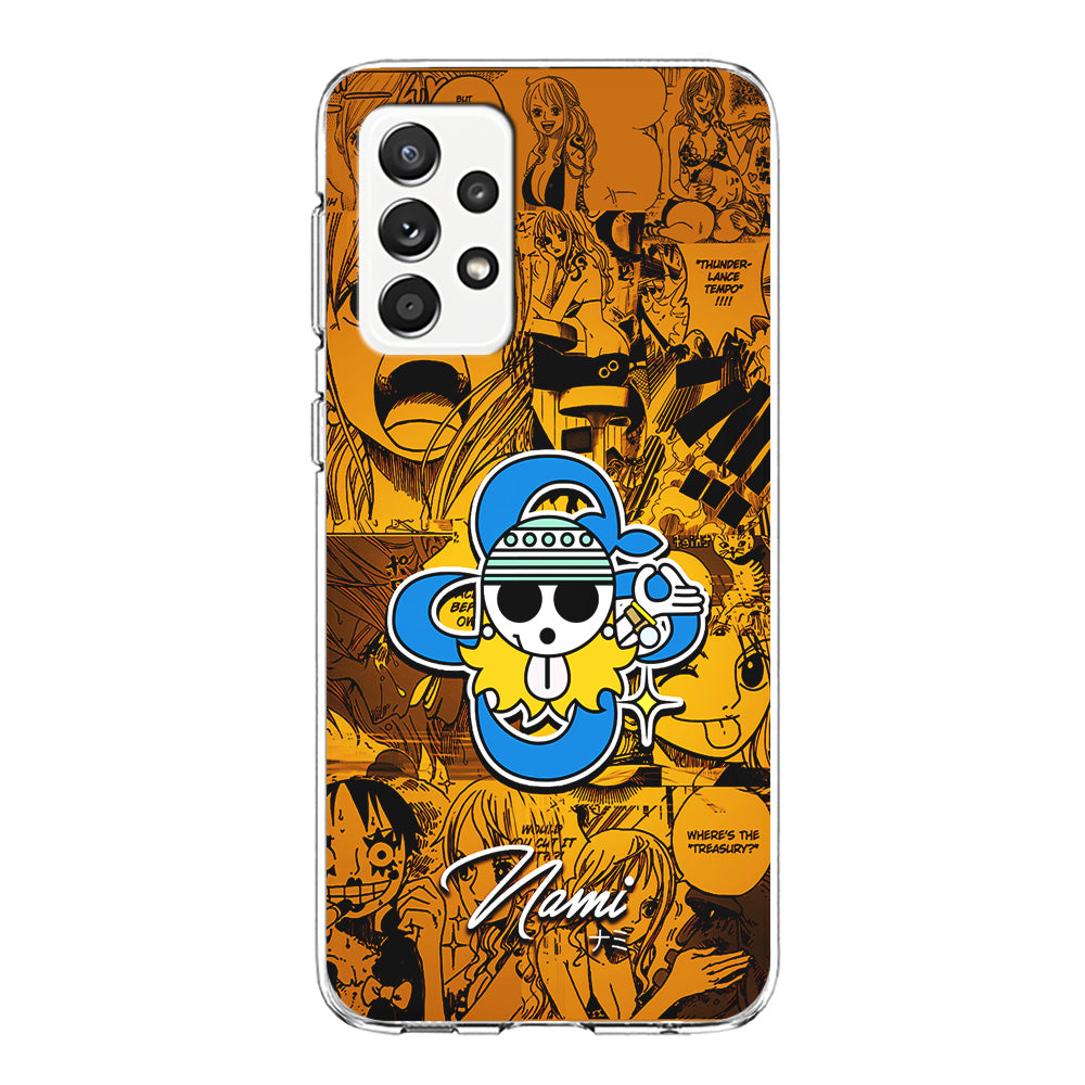 One Piece Nami Logo Comic Samsung Galaxy A52 Case