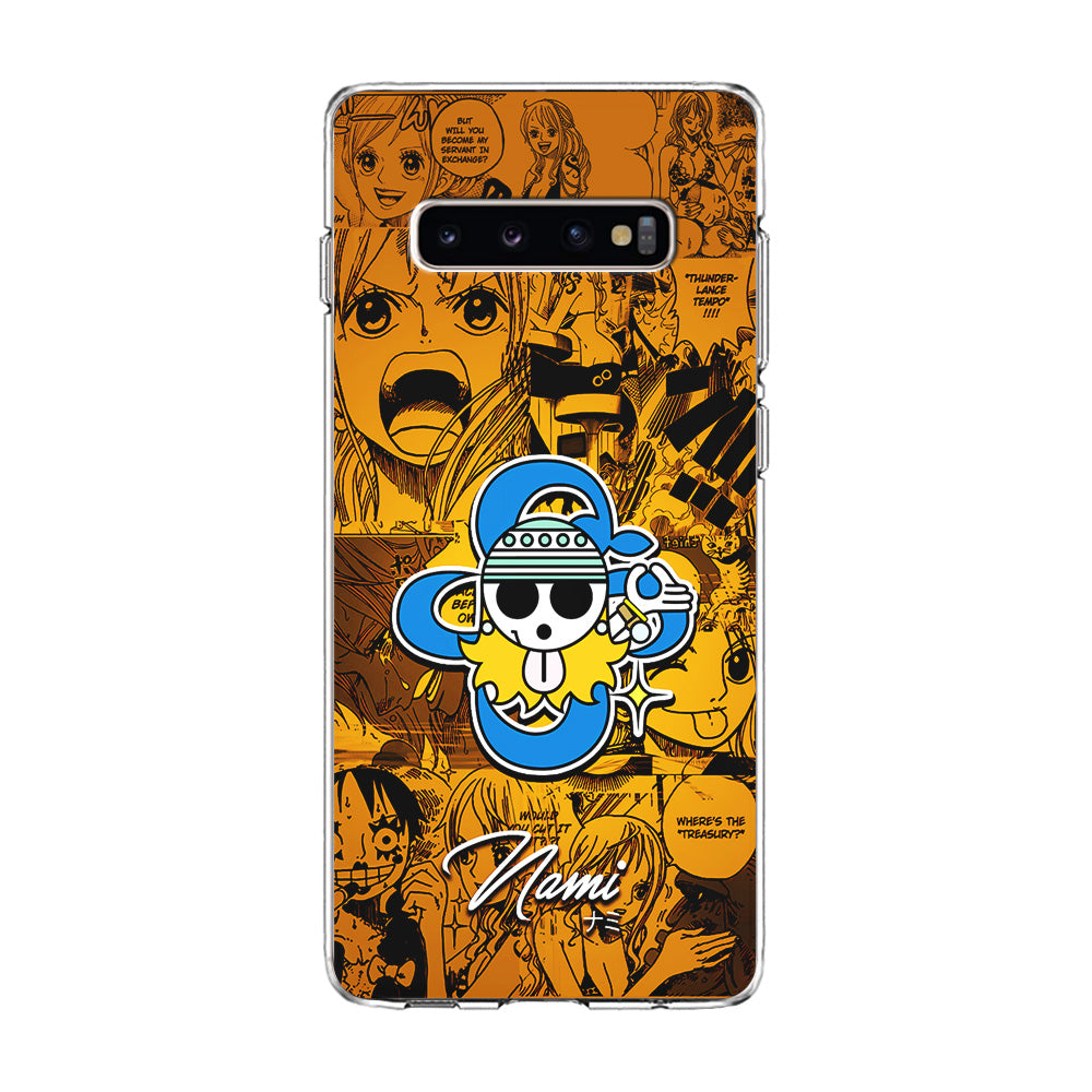 One Piece Nami Logo Comic Samsung Galaxy S10 Plus Case