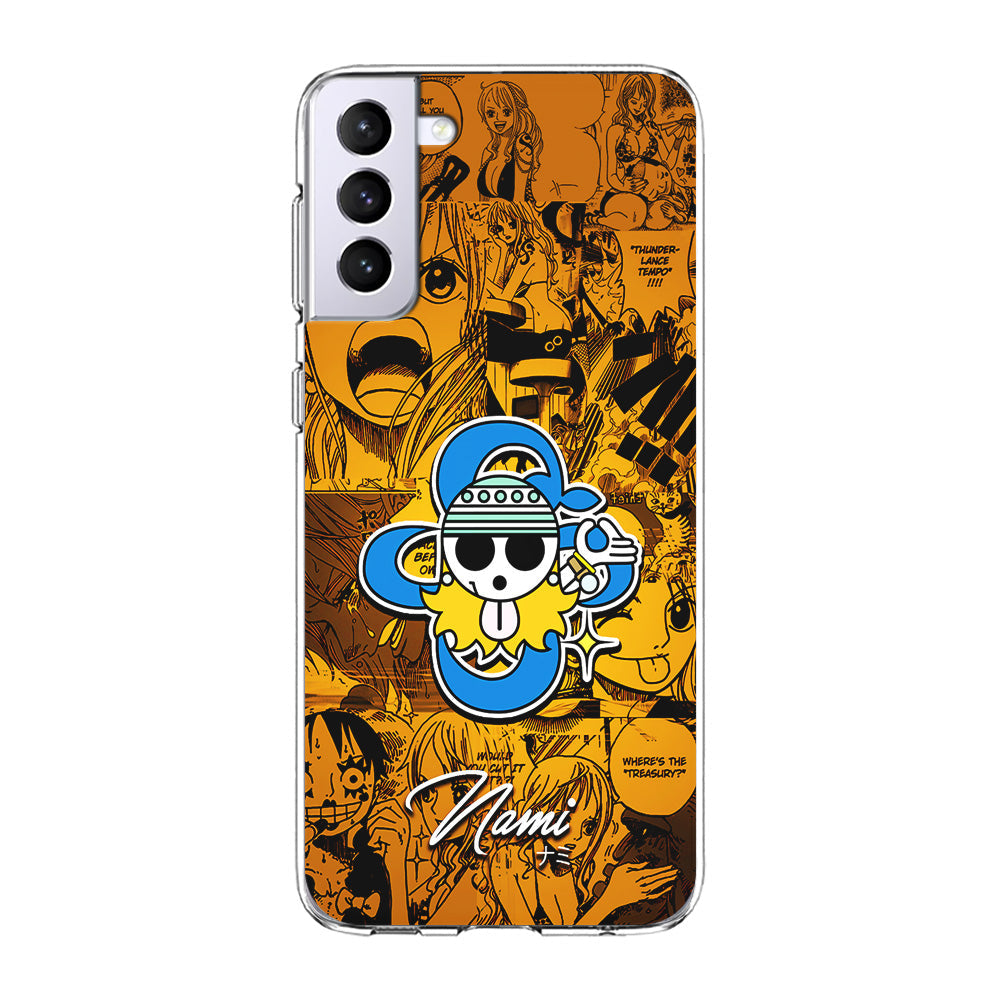One Piece Nami Logo Comic Samsung Galaxy S24 Plus Case-Phone Case-Clear Soft Case-Altracase