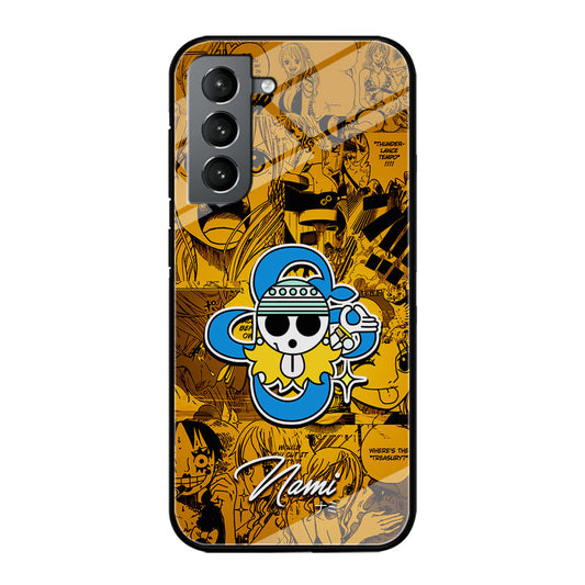 One Piece Nami Logo Comic Samsung Galaxy S24 Plus Case-Phone Case-Tempered Glass Case-Altracase