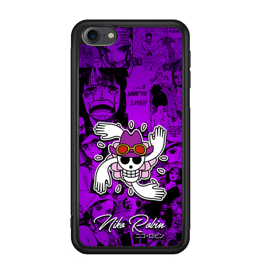 One Piece Robin Comic iPod Touch 6 Case-Phone Case-Rubber White (2D Case)-Altracase