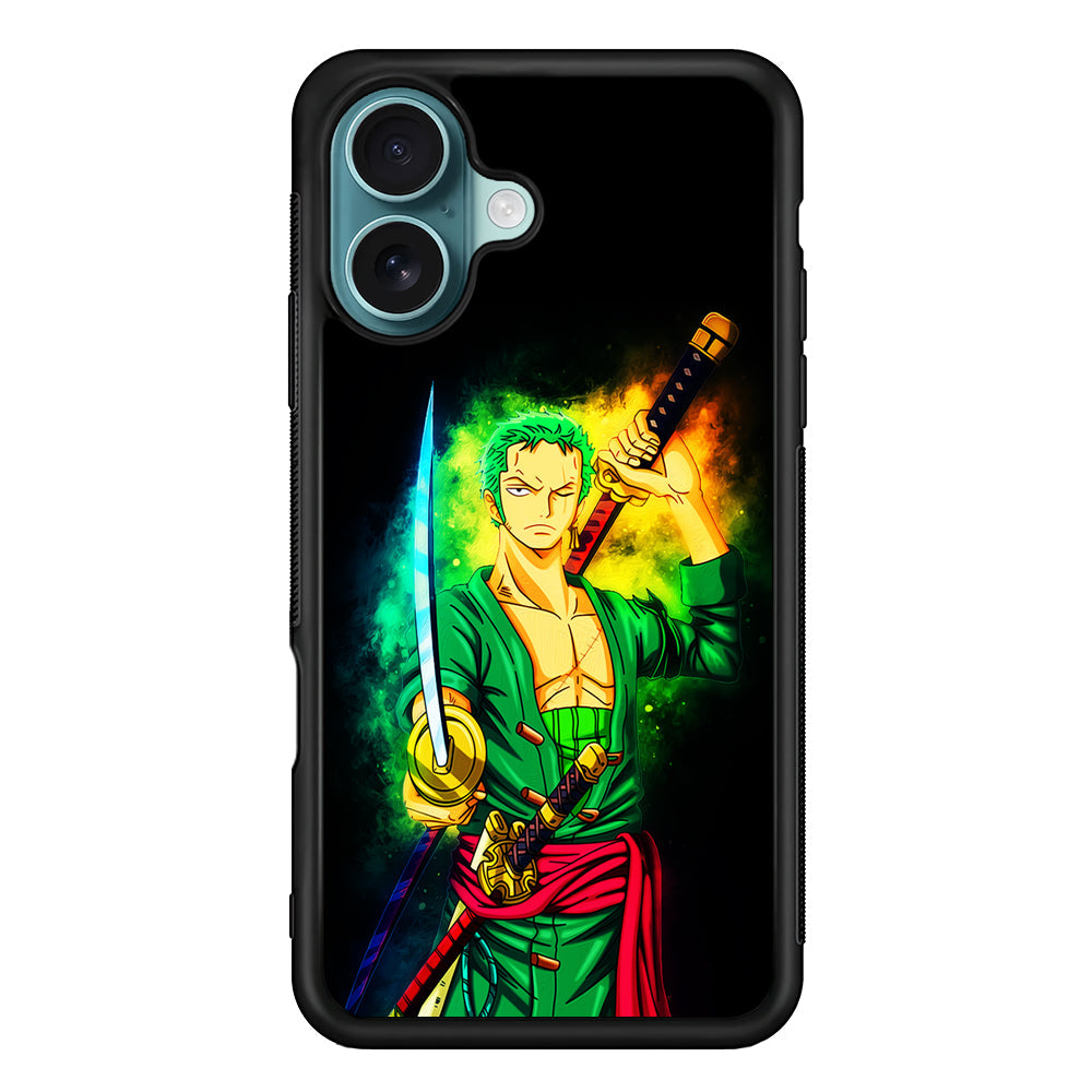 One Piece Roronoa Zoro Art iPhone 16 Plus Case - Altracase