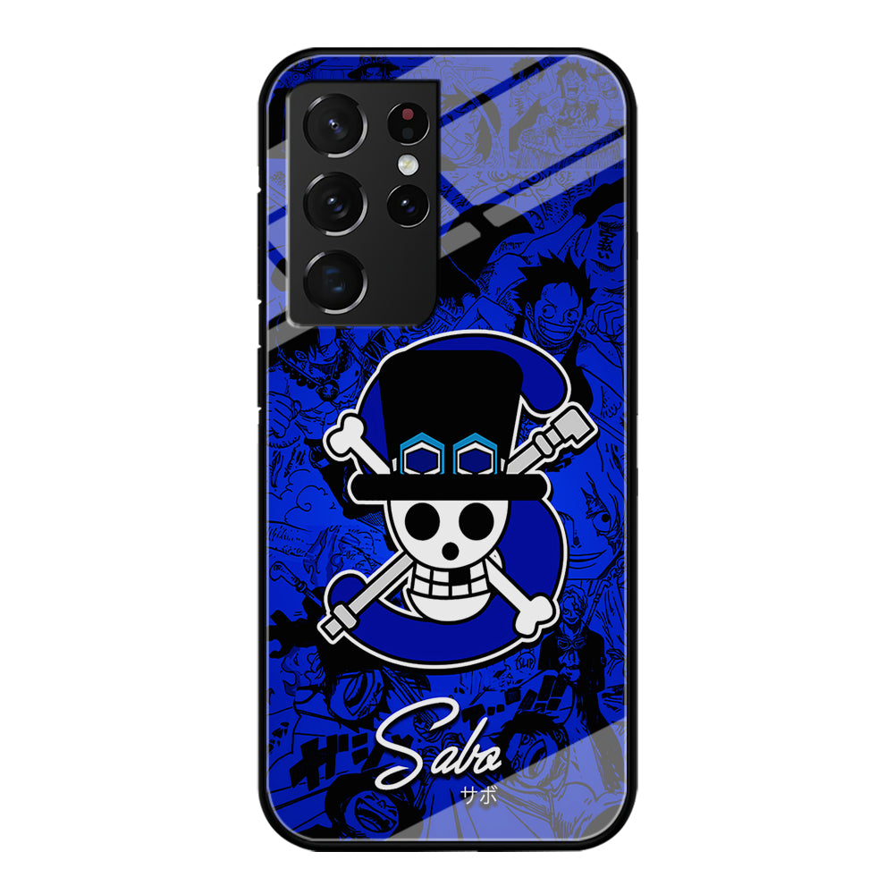 One Piece Sabo Logo Comic Samsung Galaxy S21 Ultra Case-Phone Case-Tempered Glass Case-Altracase