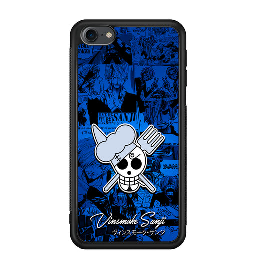 One Piece Sanji Logo Comic iPod Touch 6 Case-Phone Case-Rubber White (2D Case)-Altracase