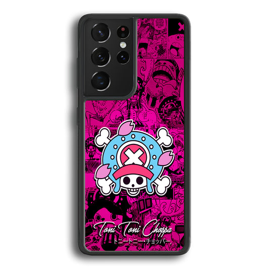 One Piece Tony Chopper Comic Samsung Galaxy S21 Ultra Case-Phone Case-Rubber Black (2D Case)-Altracase