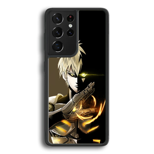 One Punch Man Genos Cyborg Samsung Galaxy S21 Ultra Case-Phone Case-Rubber Black (2D Case)-Altracase