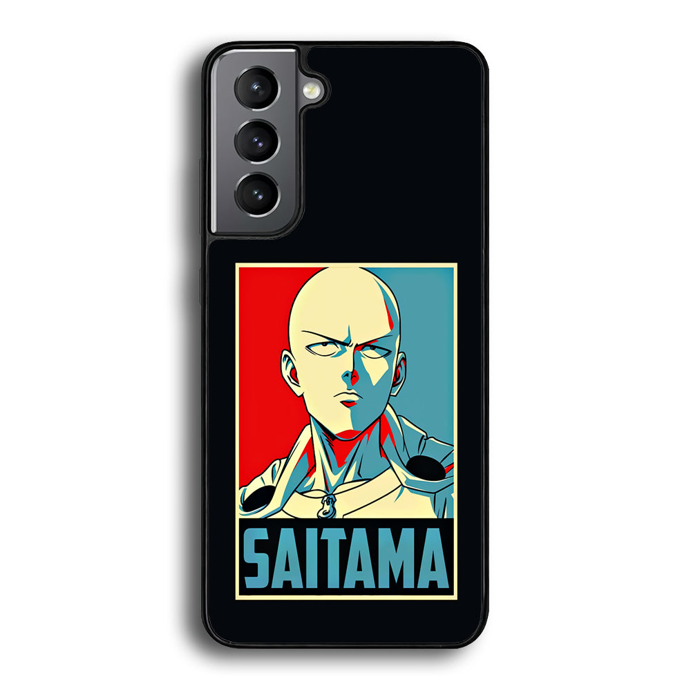One Punch Man Saitama Poster Samsung Galaxy S24 Plus Case-Phone Case-Rubber Black (2D Case)-Altracase
