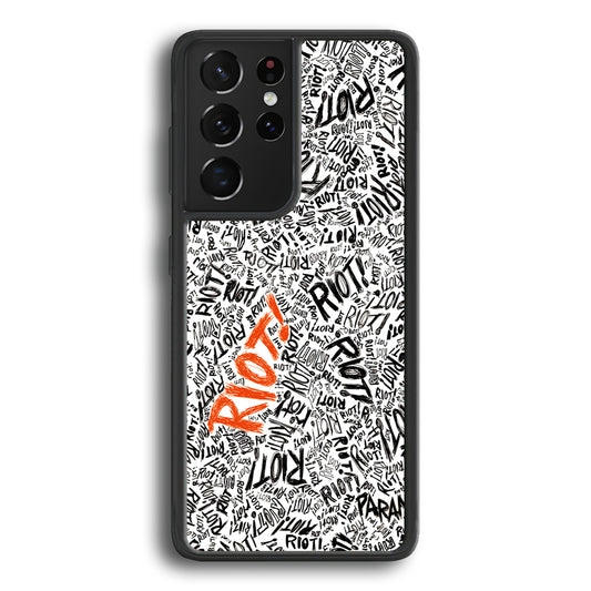 Paramore Riot Abstract Samsung Galaxy S21 Ultra Case-Phone Case-Rubber Black (2D Case)-Altracase