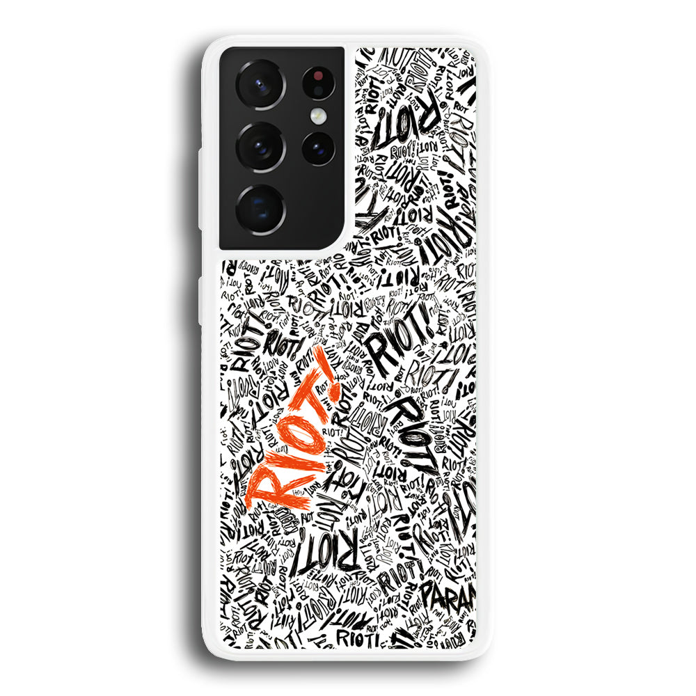 Paramore Riot Abstract Samsung Galaxy S21 Ultra Case-Phone Case-Rubber White (2D Case)-Altracase