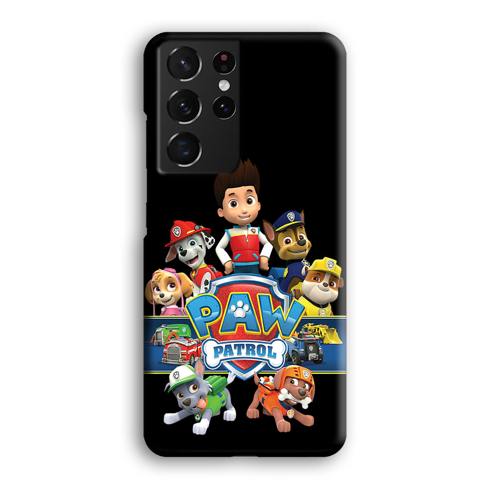 Paw Patrol Black Samsung Galaxy S21 Ultra Case-Phone Case-3D Case-Altracase