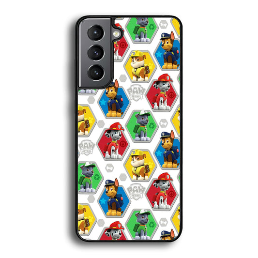 Paw Patrol Patern White Samsung Galaxy A16 Case-Phone Case-Rubber Black (2D Case)-Altracase