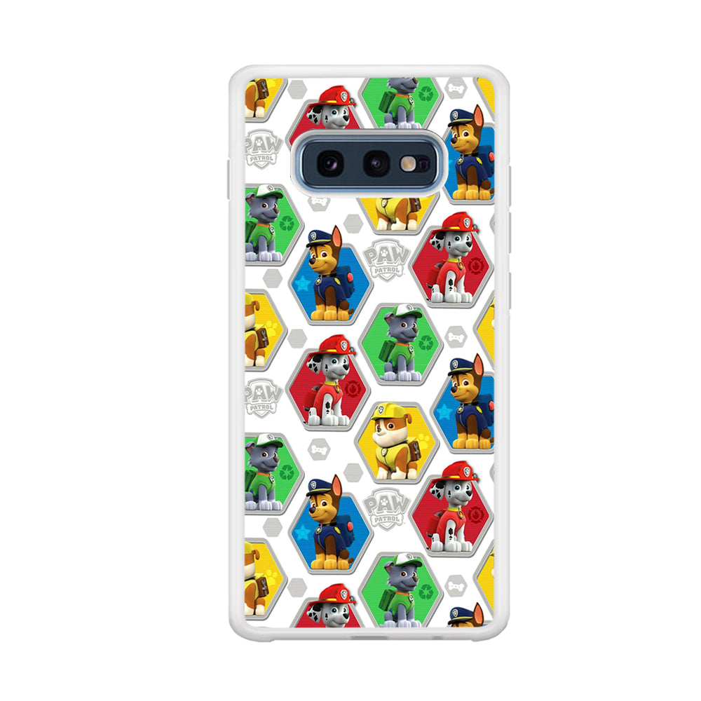 Paw Patrol Patern White Samsung Galaxy S10E Case