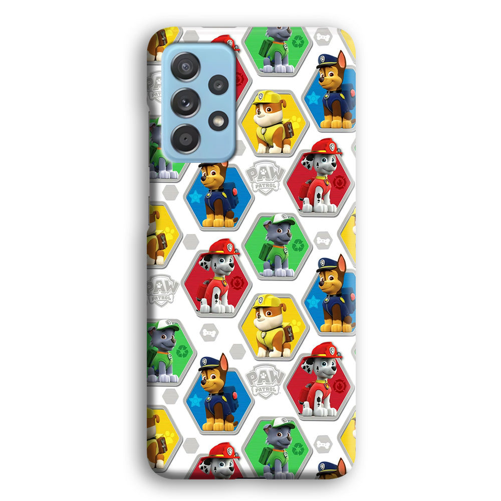 Paw Patrol Patern White Samsung Galaxy A52 Case