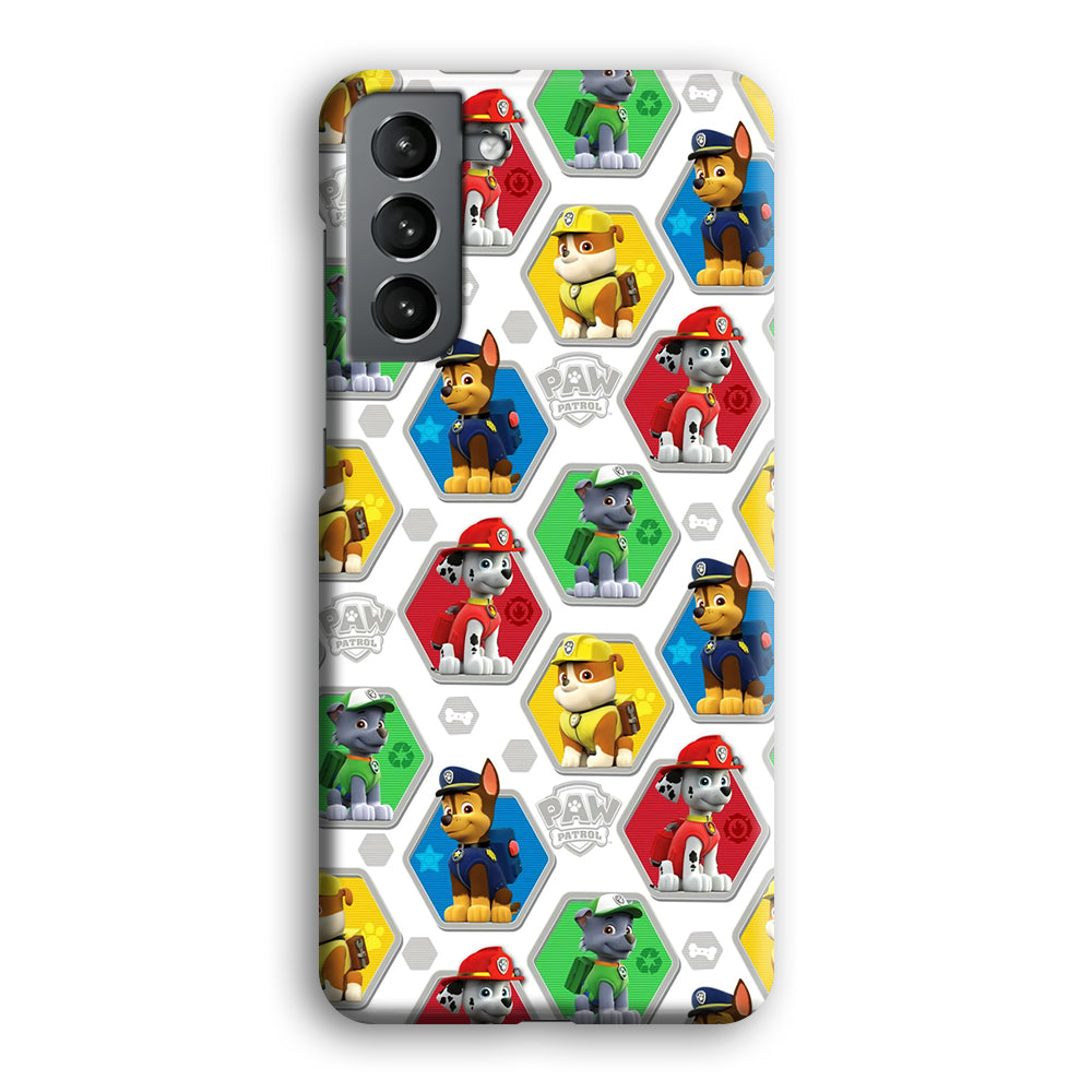 Paw Patrol Patern White Samsung Galaxy S24 Plus Case