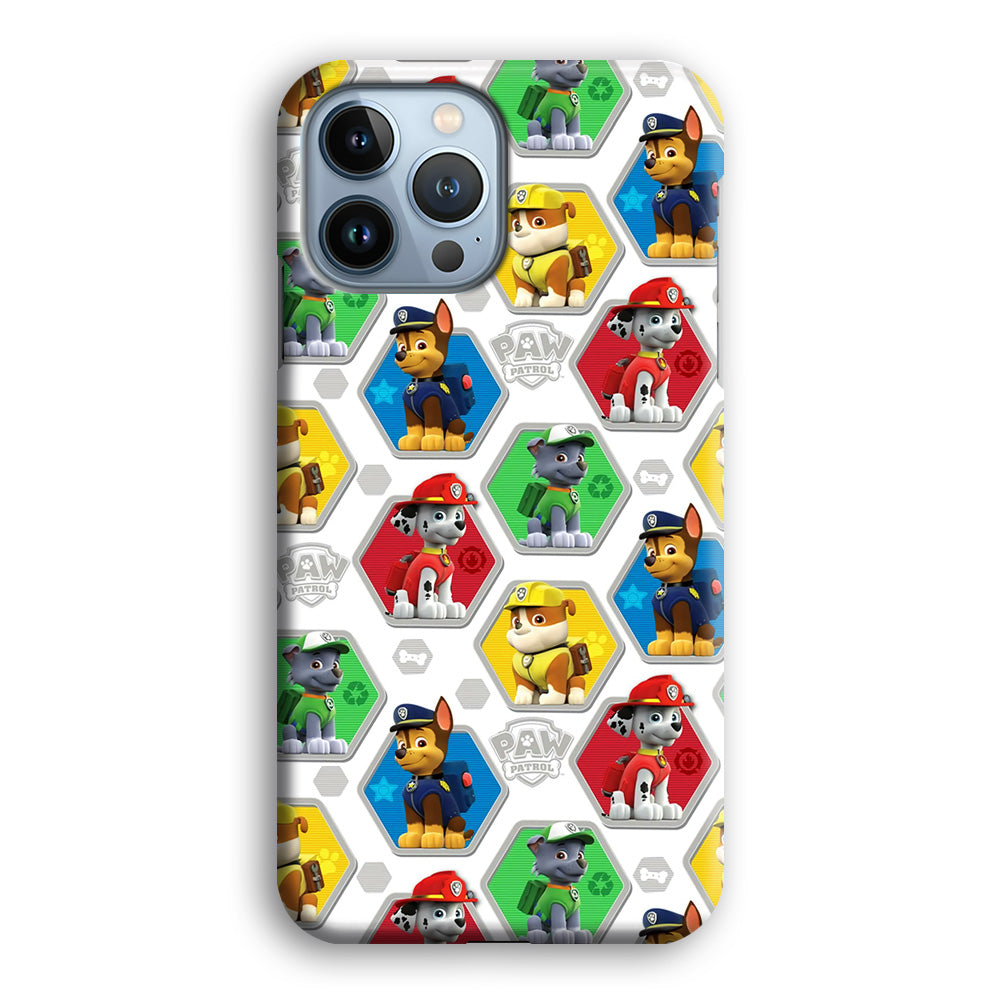 Paw Patrol Patern White iPhone 14 Pro Case