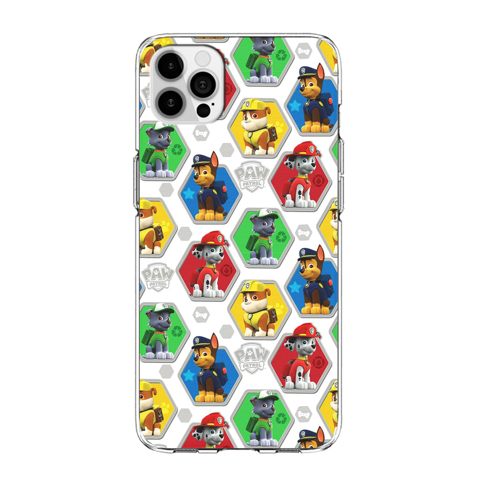 Paw Patrol Patern White iPhone 14 Pro Max Case