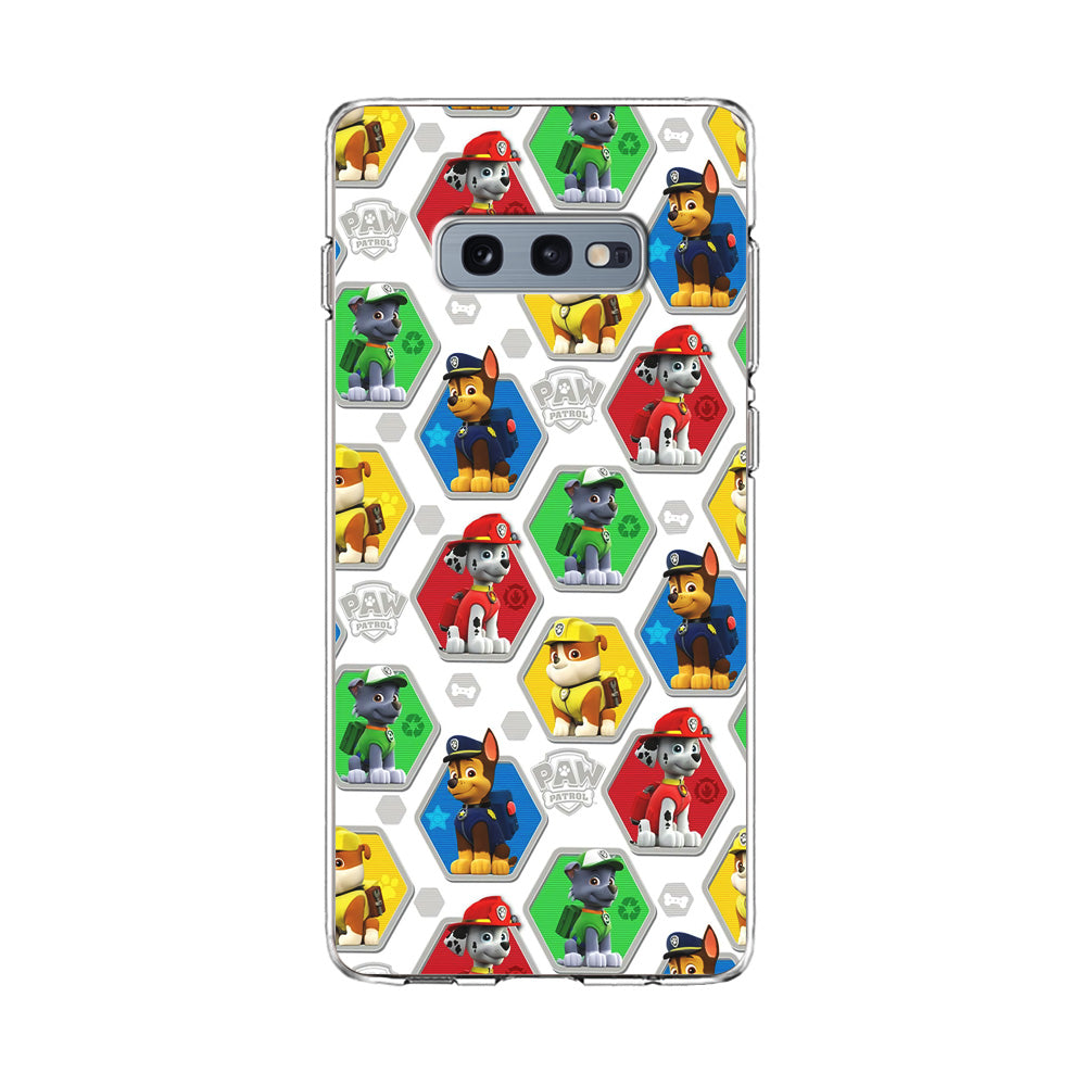 Paw Patrol Patern White Samsung Galaxy S10E Case