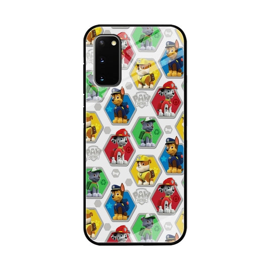 Paw Patrol Patern White Samsung Galaxy S20 Case