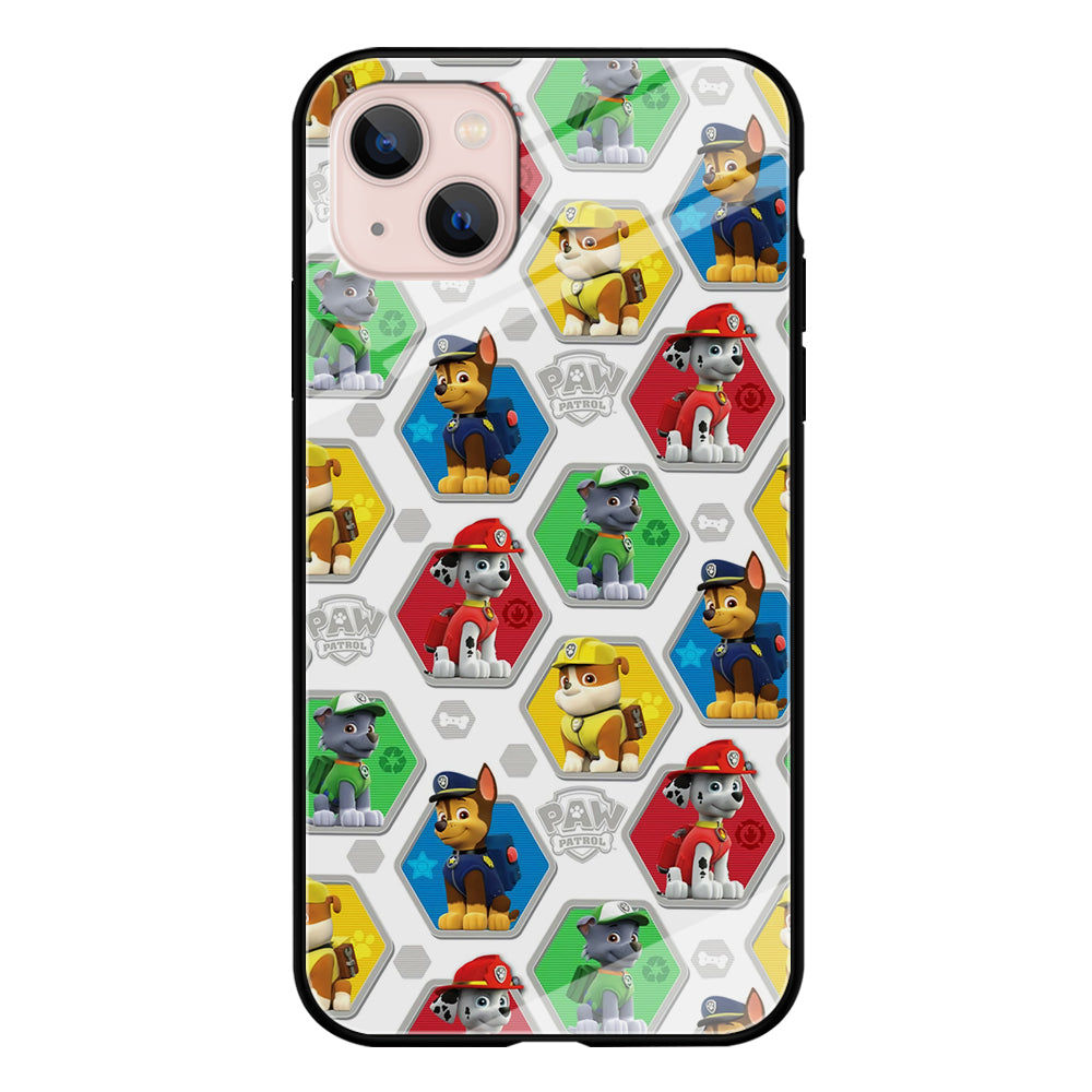 Paw Patrol Patern White iPhone 14 Plus Case