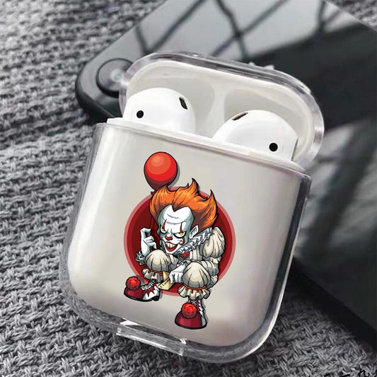 Pennywise The Clown Hard Plastic Protective Clear Case Cover For Apple Airpods-AirPod Case-Altracase