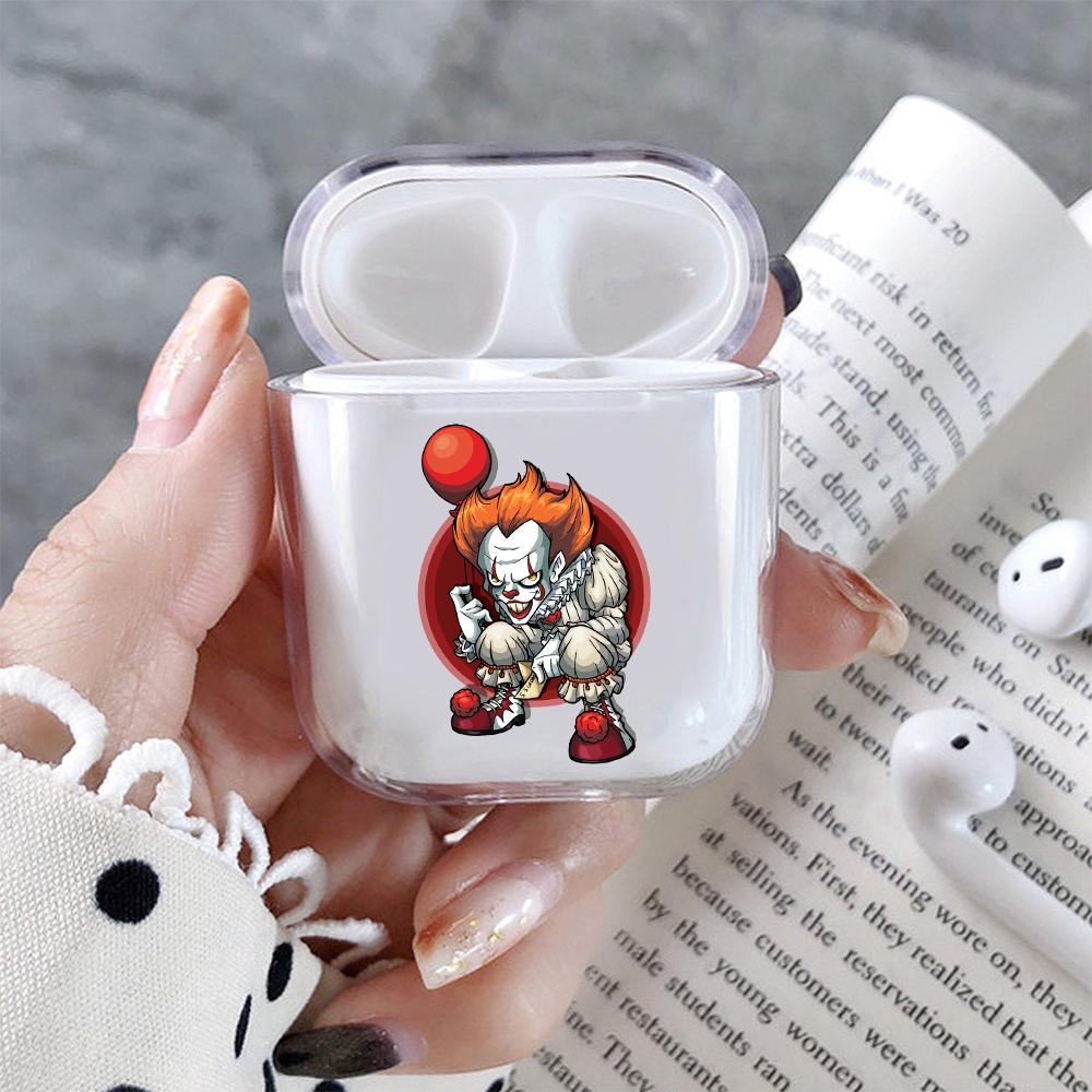 Pennywise The Clown Hard Plastic Protective Clear Case Cover For Apple Airpods-AirPod Case-Altracase