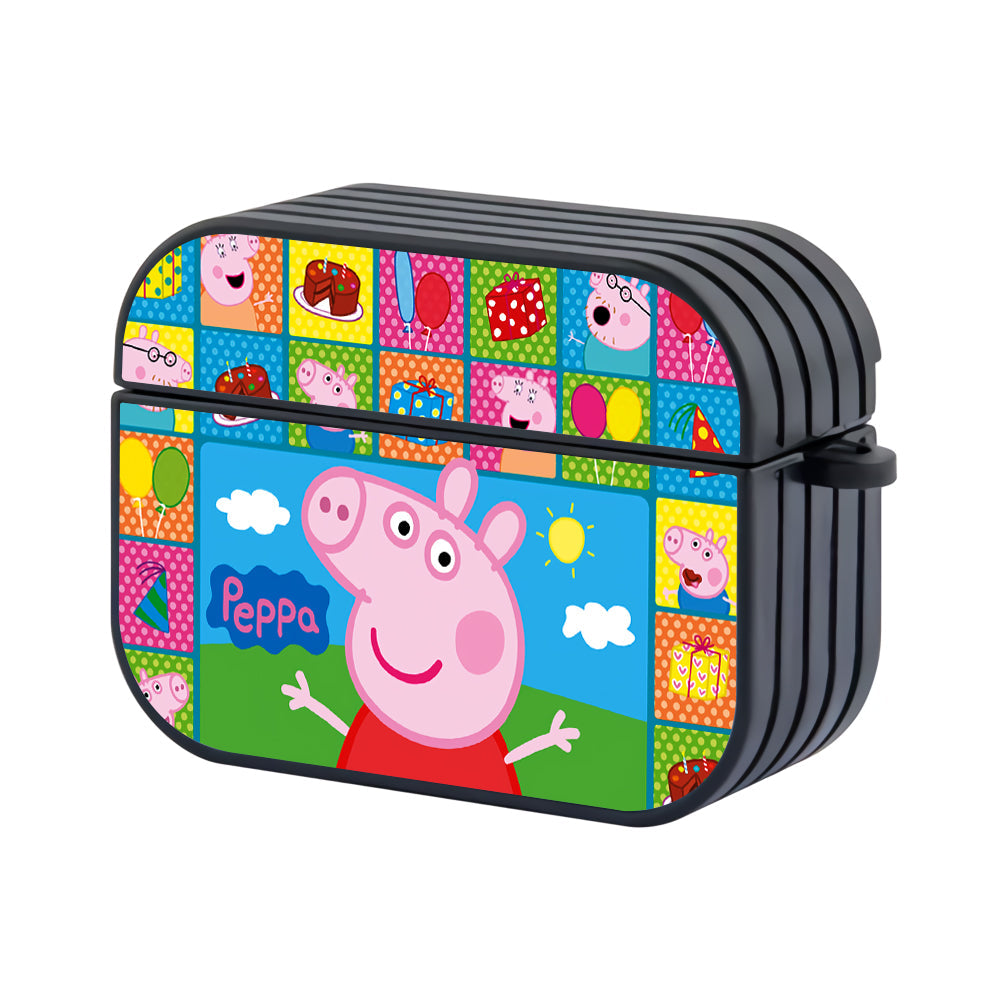 Peppa Pig Dot Box Frame Apple AirPods Pro 3 Case-AirPods Pro 3 Case-Altracase
