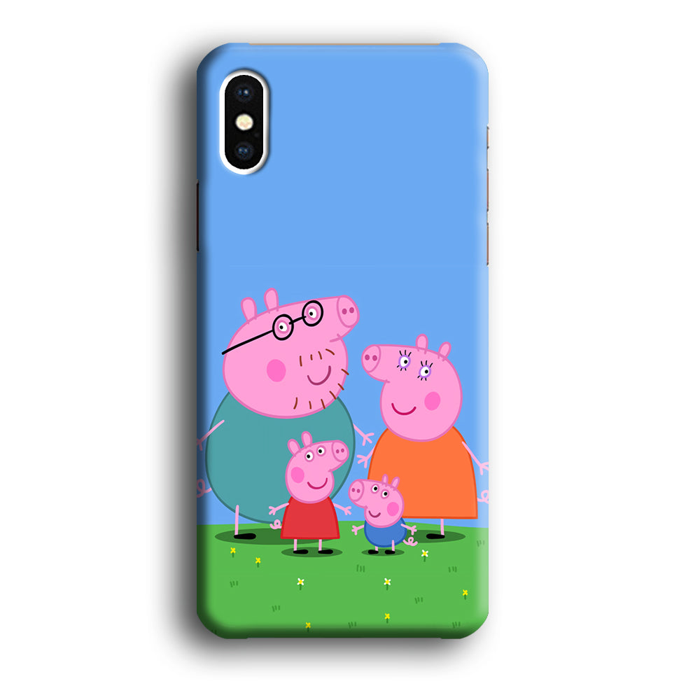 Peppa Pig Family Cartoon iPhone X Case