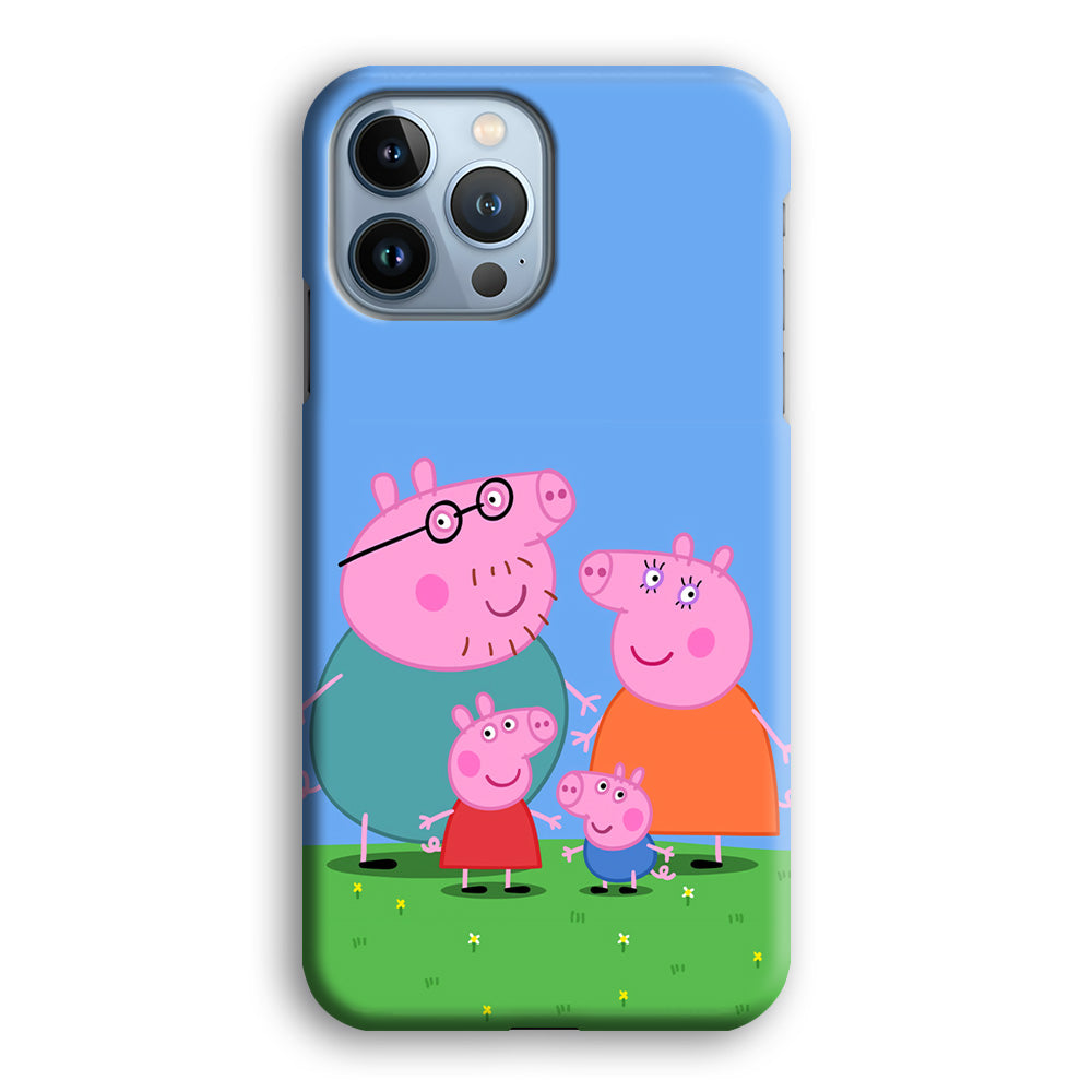 Peppa Pig Family Cartoon iPhone 13 Pro Max Case
